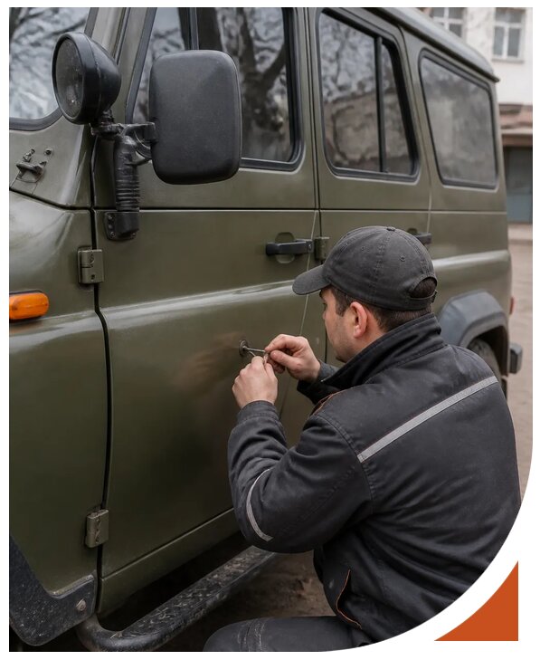Профессиональное вскрытие автомобиля УАЗ без повреждений в Приморско-Ахтарске